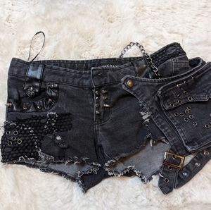 Super short denim shorts